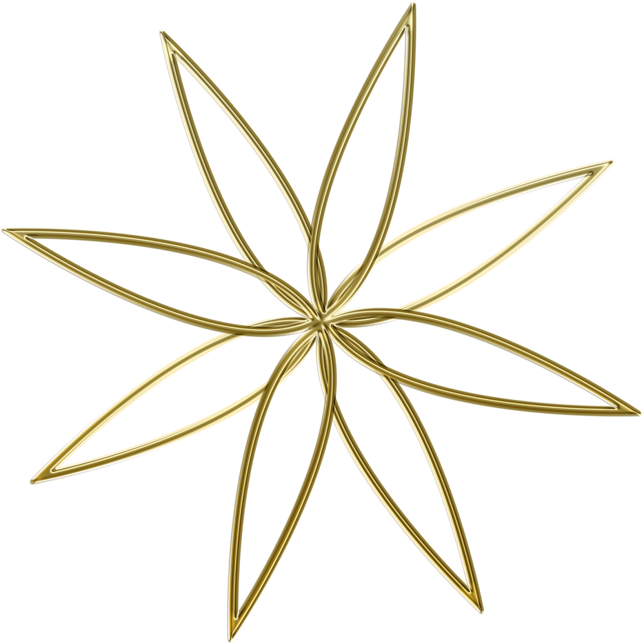 Gold Metal Flower